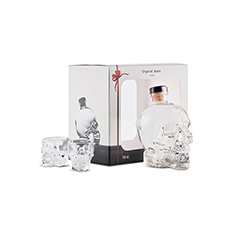 CRYSTAL HEAD GIFT PACK WITH 2 SHOT GLASSES